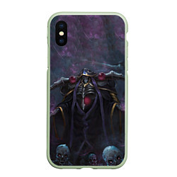 Чехол iPhone XS Max матовый Overlord, цвет: 3D-салатовый