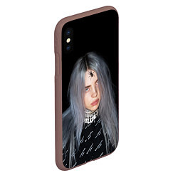 Чехол iPhone XS Max матовый BILLIE EILISH с Пауком, цвет: 3D-коричневый — фото 2