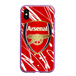 Чехол iPhone XS Max матовый Arsenal, цвет: 3D-фиолетовый