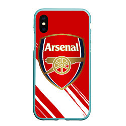 Чехол iPhone XS Max матовый Arsenal, цвет: 3D-мятный