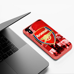 Чехол iPhone XS Max матовый Arsenal, цвет: 3D-красный — фото 2