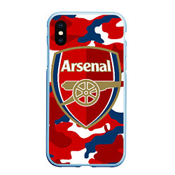 Чехол iPhone XS Max матовый Arsenal, цвет: 3D-голубой