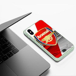 Чехол iPhone XS Max матовый Arsenal, цвет: 3D-салатовый — фото 2