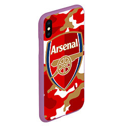 Чехол iPhone XS Max матовый Arsenal, цвет: 3D-фиолетовый — фото 2