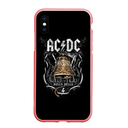 Чехол iPhone XS Max матовый ACDC - hells bells, цвет: 3D-баблгам