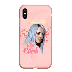 Чехол iPhone XS Max матовый Billie Eilish, цвет: 3D-розовый