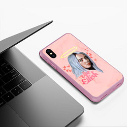 Чехол iPhone XS Max матовый Billie Eilish, цвет: 3D-розовый — фото 2