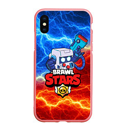 Чехол iPhone XS Max матовый BRAWL STARS 8-BIT, цвет: 3D-баблгам