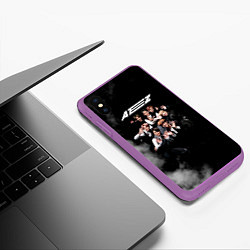Чехол iPhone XS Max матовый Ateez, цвет: 3D-фиолетовый — фото 2