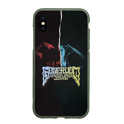 Чехол iPhone XS Max матовый GONE Fludd: VOODOO CHILD TOUR, цвет: 3D-темно-зеленый