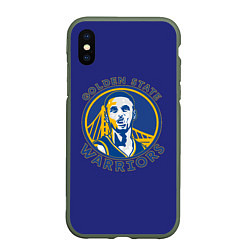 Чехол iPhone XS Max матовый Stephen Curry, цвет: 3D-темно-зеленый