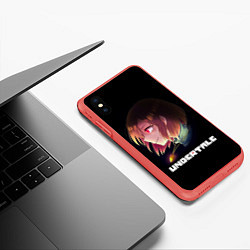 Чехол iPhone XS Max матовый UNDERTALE, цвет: 3D-красный — фото 2