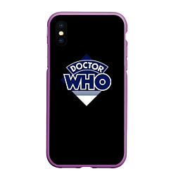 Чехол iPhone XS Max матовый Doctor Who, цвет: 3D-фиолетовый