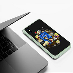Чехол iPhone XS Max матовый Doctor Who, цвет: 3D-салатовый — фото 2