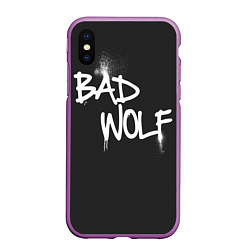 Чехол iPhone XS Max матовый Bad Wolf, цвет: 3D-фиолетовый