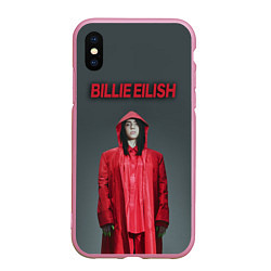 Чехол iPhone XS Max матовый Billie Eilish, цвет: 3D-розовый