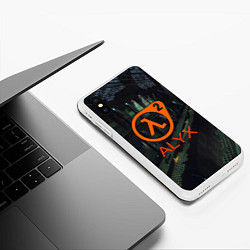 Чехол iPhone XS Max матовый Half-life 2 ALYX, цвет: 3D-белый — фото 2