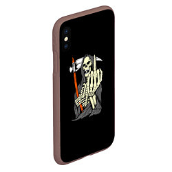 Чехол iPhone XS Max матовый Смерть, цвет: 3D-коричневый — фото 2