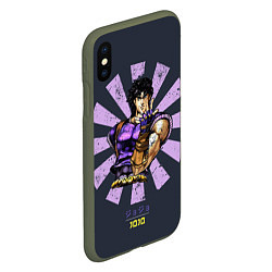 Чехол iPhone XS Max матовый JoJo Bizarre Adventure, цвет: 3D-темно-зеленый — фото 2