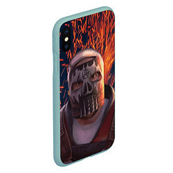 Чехол iPhone XS Max матовый Sparks Rust, цвет: 3D-мятный — фото 2