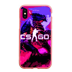 Чехол iPhone XS Max матовый CS:GO, цвет: 3D-баблгам