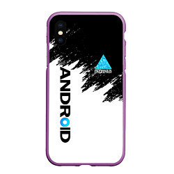 Чехол iPhone XS Max матовый DETROIT BECOME HUMAN, цвет: 3D-фиолетовый