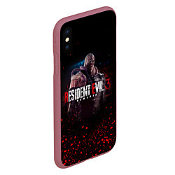 Чехол iPhone XS Max матовый RESIDENT EVIL 3, цвет: 3D-малиновый — фото 2