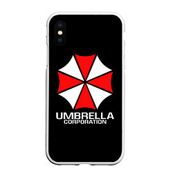 Чехол iPhone XS Max матовый UMBRELLA CORP, цвет: 3D-белый