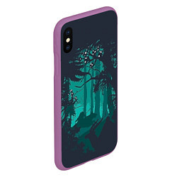 Чехол iPhone XS Max матовый Принцесса Мононоке, цвет: 3D-фиолетовый — фото 2