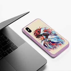 Чехол iPhone XS Max матовый Princess Mononoke, цвет: 3D-сиреневый — фото 2