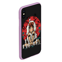 Чехол iPhone XS Max матовый Princess Mononoke, цвет: 3D-сиреневый — фото 2