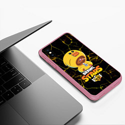 Чехол iPhone XS Max матовый BRAWL STARS SALLY LEON, цвет: 3D-малиновый — фото 2