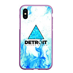 Чехол iPhone XS Max матовый DETROIT BECOME HUMAN, цвет: 3D-фиолетовый