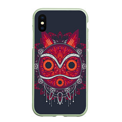 Чехол iPhone XS Max матовый Princess Mononoke, цвет: 3D-салатовый