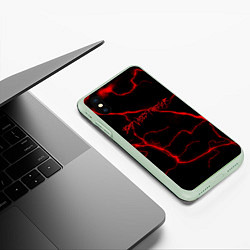 Чехол iPhone XS Max матовый BAD VIBES FOREVER, цвет: 3D-салатовый — фото 2