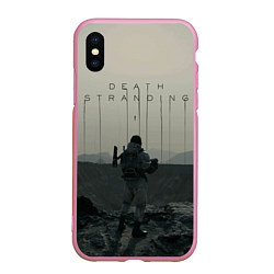 Чехол iPhone XS Max матовый Death stranding, цвет: 3D-розовый