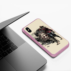 Чехол iPhone XS Max матовый One Piece, цвет: 3D-розовый — фото 2