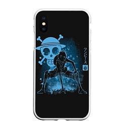 Чехол iPhone XS Max матовый One Piece, цвет: 3D-белый