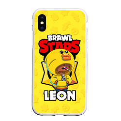 Чехол iPhone XS Max матовый BRAWL STARS SALLY LEON, цвет: 3D-белый