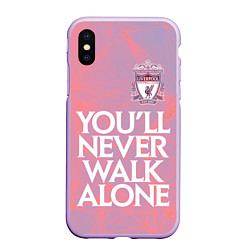 Чехол iPhone XS Max матовый LIVERPOOL, цвет: 3D-сиреневый