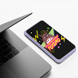 Чехол iPhone XS Max матовый Totoro My rad ne ighbor, цвет: 3D-светло-сиреневый — фото 2