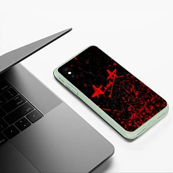 Чехол iPhone XS Max матовый АлисА, цвет: 3D-салатовый — фото 2