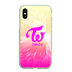 Чехол iPhone XS Max матовый TWICE, цвет: 3D-салатовый