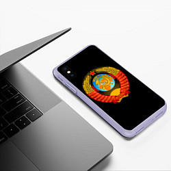 Чехол iPhone XS Max матовый СССР, цвет: 3D-светло-сиреневый — фото 2