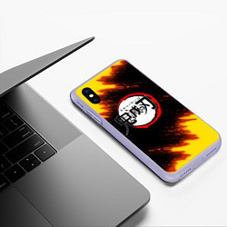 Чехол iPhone XS Max матовый KIMETSU NO YAIBA, цвет: 3D-светло-сиреневый — фото 2