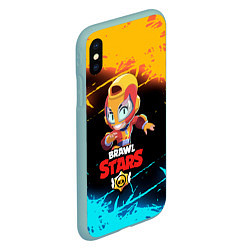 Чехол iPhone XS Max матовый BRAWL STARS MAX, цвет: 3D-мятный — фото 2