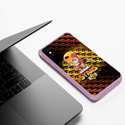 Чехол iPhone XS Max матовый BRAWL STARS MAX, цвет: 3D-сиреневый — фото 2