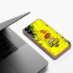 Чехол iPhone XS Max матовый Brawl Stars SALLY LEON, цвет: 3D-коричневый — фото 2