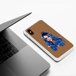 Чехол iPhone XS Max матовый BILLIE EILISH, цвет: 3D-белый — фото 2