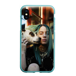 Чехол iPhone XS Max матовый BILLIE EILISH, цвет: 3D-мятный